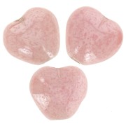 Cuentas corazón 6x6,5 mm - Opaque Pink Luster x10g