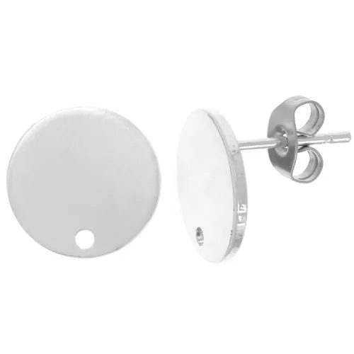 Pendientes de disco con un agujero 12 mm - Plateadox2
