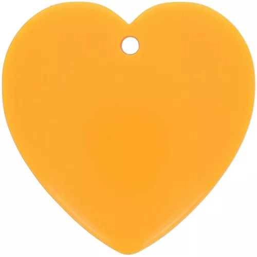 Colgante corazón de resina opaca 36x36,5 mm - Mandarina x1