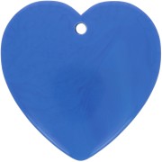 Colgante corazón de resina opaca 36x36,5 mm - Azul x1|raw }}