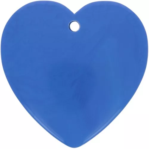 Colgante corazón de resina opaca 36x36,5 mm - Azul x1