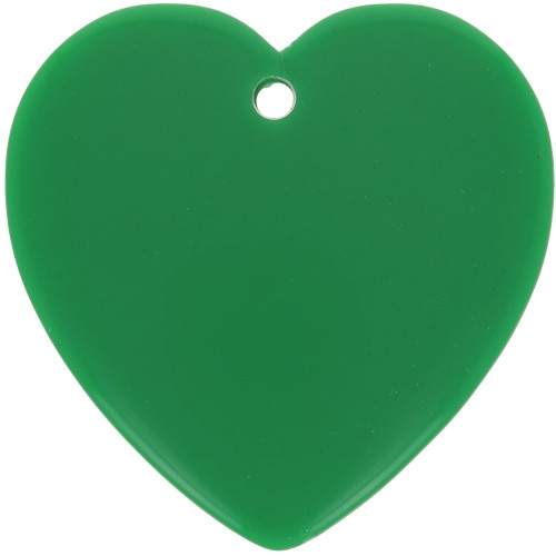 Colgante corazón de resina opaca 36x36,5 mm - Verde abeto x1