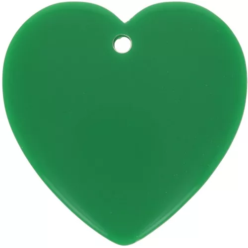 Colgante corazón de resina opaca 36x36,5 mm - Verde abeto x1