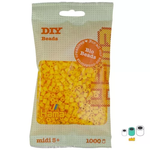 Perlas de planchar Hama Bio - MIDI 5 mm - Amarillo (n°03) x1000