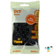 Perlas de planchar Hama Bio - MIDI 5 mm - Negro (n°18) x1000|raw }}
