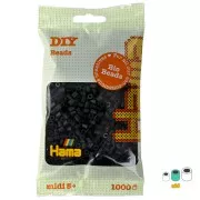 Perlas de planchar Hama Bio - MIDI 5 mm - Negro (n°18) x1000