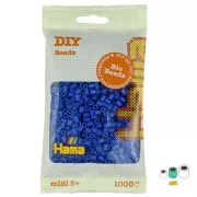 Perlas de planchar Hama Bio - MIDI 5 mm - Azul oscuro (n°08) x1000