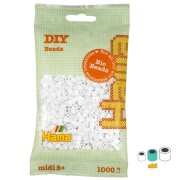 Perlas de planchar Hama Bio - MIDI 5 mm - Blanco (n°01) x1000|raw }}