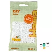 Perlas de planchar Hama Bio - MIDI 5 mm - Blanco (n°01) x1000