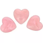 Cuenta corazón de resina opaca 17x18 mm - Rosa jaspeado x1