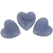 Cuenta corazón de resina opaca 17x18 mm - Azul gris jaspeado x1