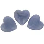 Cuenta corazón de resina opaca 17x18 mm - Azul gris jaspeado x1