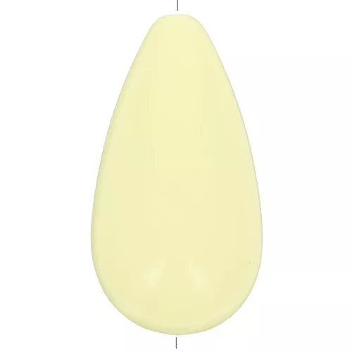 Cuenta de resina opaca pera 26x14 mm - Amarillo pálido x1