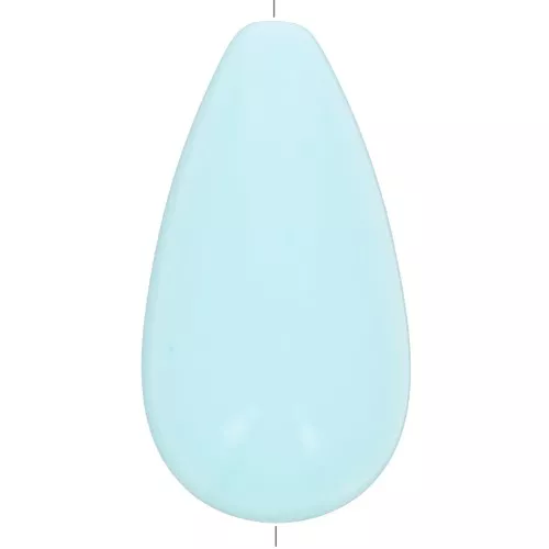Cuenta de resina opaca pera 26x14 mm - Azul pastel x1