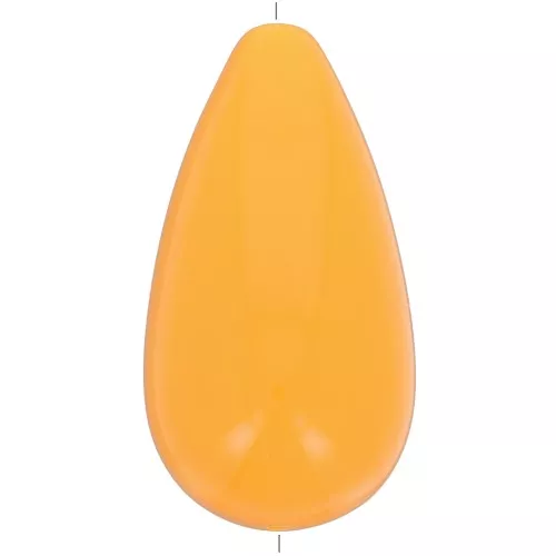 Cuenta de resina opaca pera 26x14 mm - Mandarina x1
