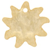 Colgante sol martillado 16 mm - Dorado con oro fino x1