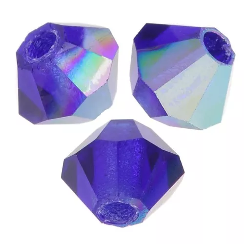 Preciosa rondelle beads - Bead rondelle 3 mm - Cobalt Blue AB x30