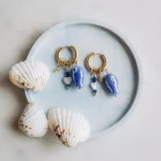 Preciosa rondelle beads - Bead rondelle 3 mm - Cobalt Blue AB x30