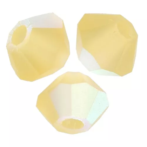 Preciosa Bicones - Cuenta rondelle 3 mm - Amarillo ácido AB mate x30