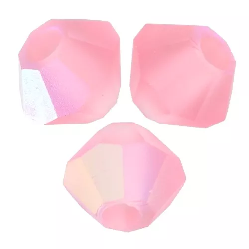 Preciosa rondelle beads - Bead rondelle 3 mm - Pink Peach AB Matt x30