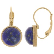 Forro de 22 mm para cabujón de 10 mm - Acero inoxidable dorado 316L x2