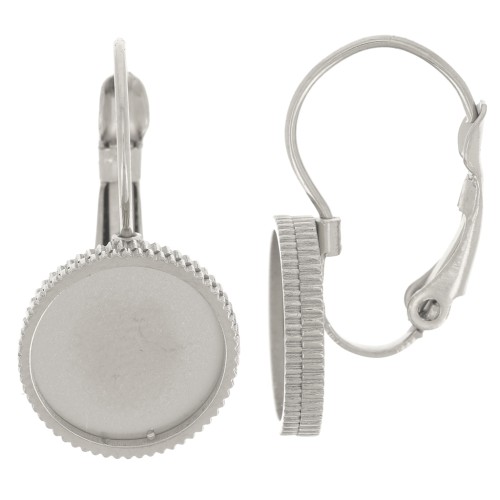 Forro de 22 mm para cabujón de 10 mm - Acero inoxidable 316L x2