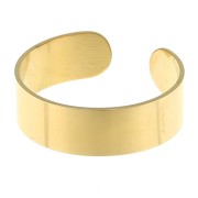 Anillo ancho ajustable - 6 mm - Acero inoxidable 316L Dorado x1