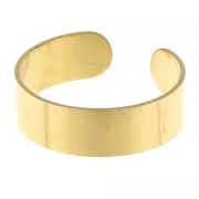 Anillo ancho ajustable - 6 mm - Acero inoxidable 316L Dorado x1