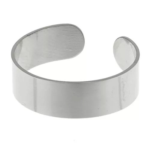 Anillo ancho ajustable - 6 mm - Acero inoxidable 316L x1