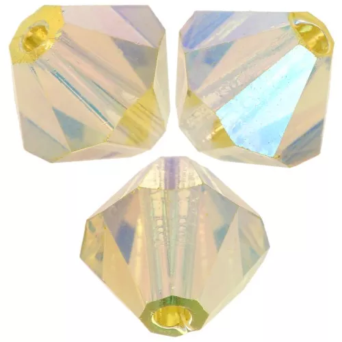 Preciosa Bicones - Cuenta rondelle 4 mm - Acid Yellow AB 2X x30