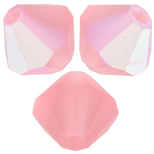 Preciosa Bicones - Cuenta rondelle 4 mm - Rosa Melocotón AB Mate x30