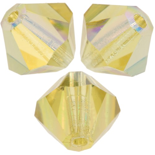 Preciosa seed beads - Bead rondelle 5 mm - Acid Yellow AB x12