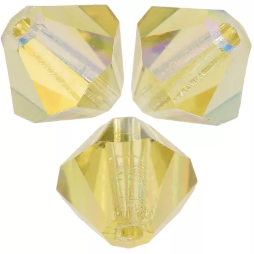 Preciosa seed beads - Bead rondelle 5 mm - Acid Yellow AB x12