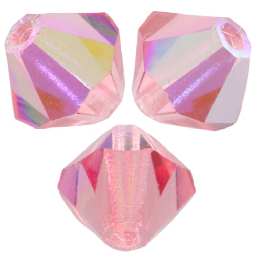 Preciosa rondelle beads - Bead 5 mm - Pink Peach AB x12