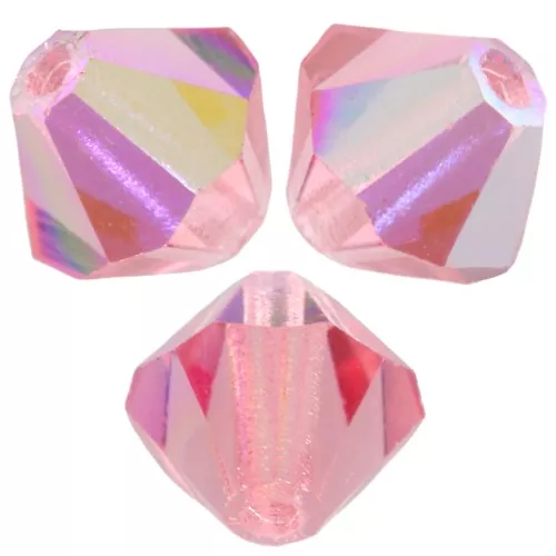 Preciosa rondelle beads - Bead 5 mm - Pink Peach AB x12