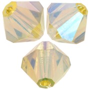 Preciosa Bicones - Cuenta rondelle 5 mm - Acid Yellow AB 2X x12|raw }}