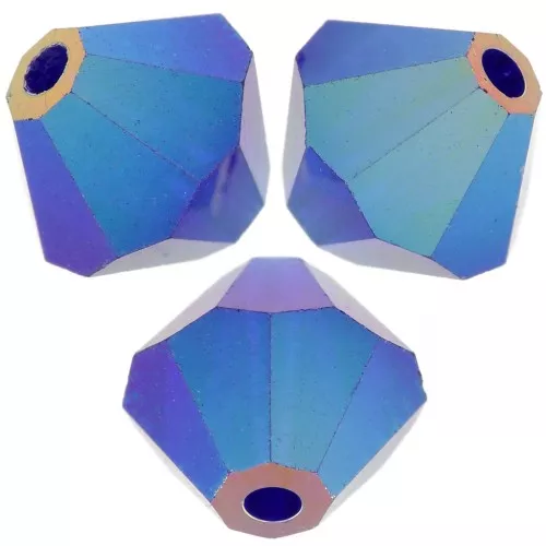 Preciosa rondelle beads - Bead rondelle 5 mm - Cobalt Blue AB 2X x12
