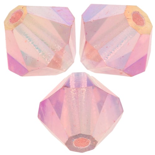 Preciosa Bicones - Cuenta rondelle 5 mm - Rose Peach AB 2X x12