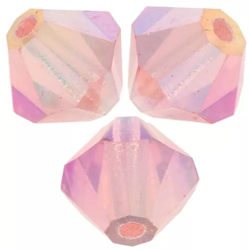 Preciosa Bicones - Cuenta rondelle 5 mm - Rose Peach AB 2X x12