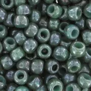 Rocalla Toho 11/0 TO11R1207 - Marbled Opaque Turquoise/Blue x8g