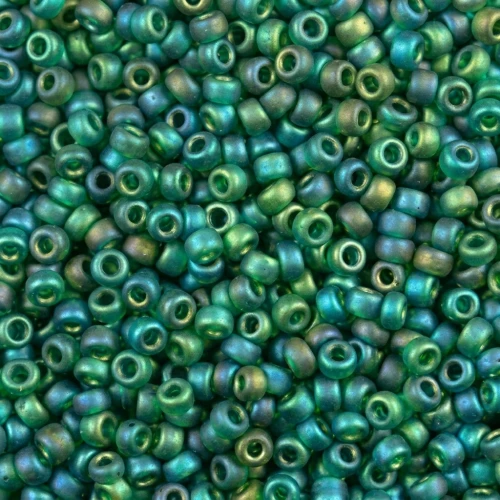 Rocalla Miyuki 15/0 156FR - Mat Tr Dark Emerald AB x8g