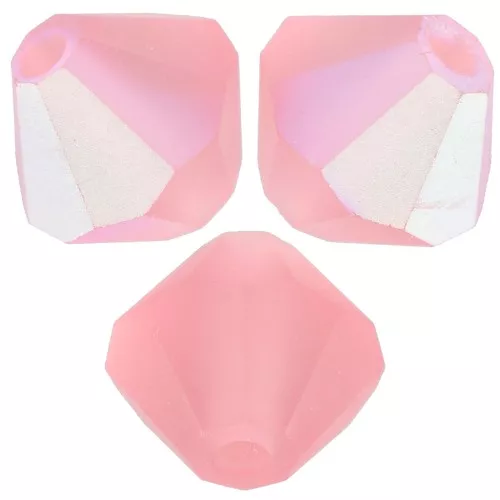 Preciosa Bicones - Cuenta rondelle 5 mm - Rose Peach AB Matt x12