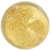 Cuenta redonda de Murano 8 mm Cristal y hoja de oro x1|raw }}