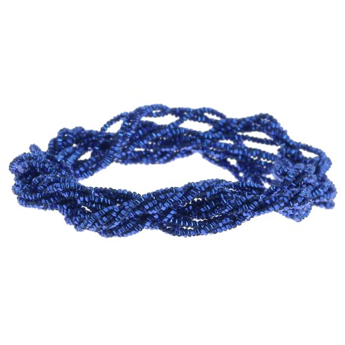 Hilo metalizado - Facetas Kreinik para bordar - 1,7 mm - Azul zafiro (051) x2,5m