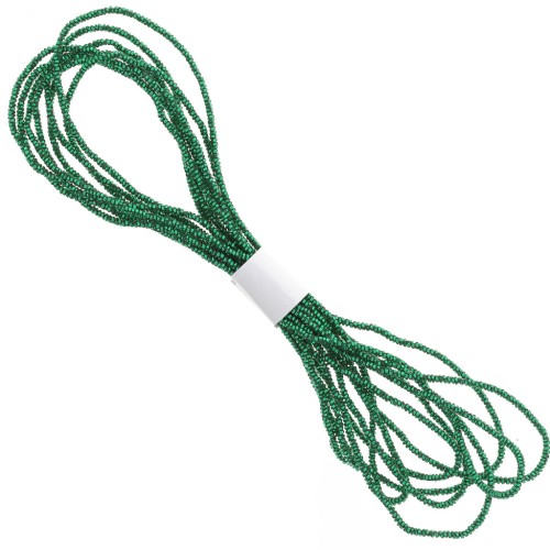 Hilo metalizado - Facetas Kreinik para bordar - 1,7 mm - Esmeralda (009) x2,5m