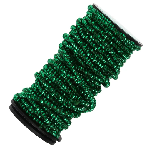 Hilo metalizado - Facetas Kreinik para bordar - 1,7 mm - Esmeralda (009) x2,5m
