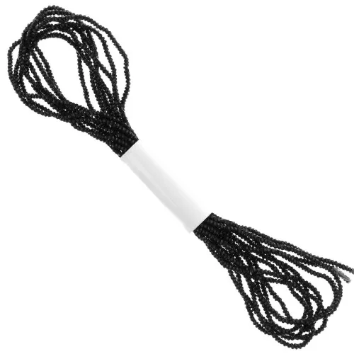 Hilo metalizado - Facetas Kreinik para bordar - 1,7 mm - Negro (005) x2,5m