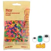 Surtido de HAMA Beads Multi Neón (n°51) x1000