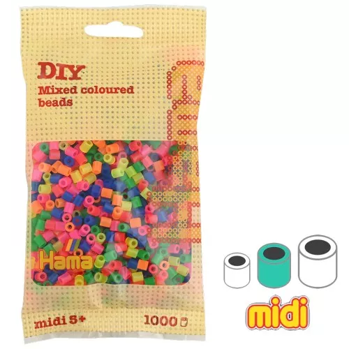 Surtido de HAMA Beads Multi Neón (n°51) x1000