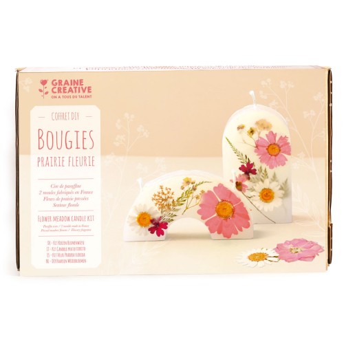 Kit de velas DIY Graine Créative - Prairie Fleurie x1